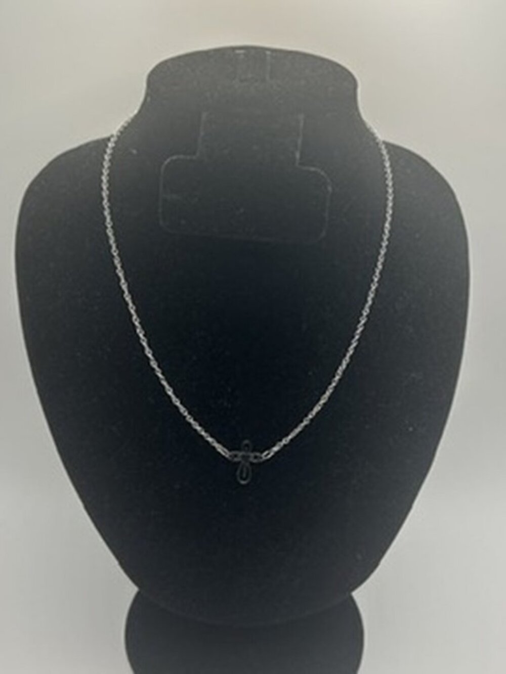 Vintage Cross Pendant Real Silver Cable Chain Plated Stainless Steel Womens New